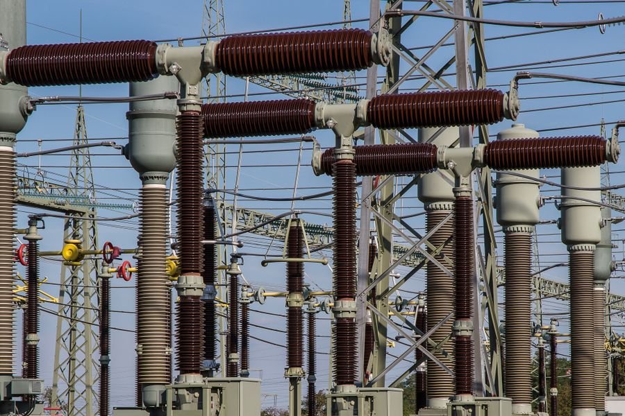 High-voltage power transmission lines and utility corridor